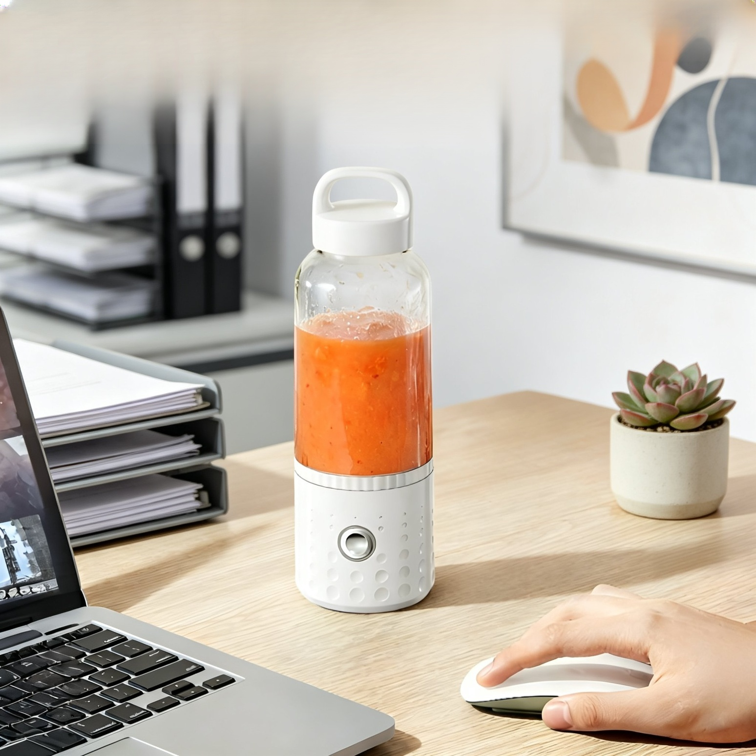 Portable juicer with electric juicer cup, small household fully automatic fruit juicer