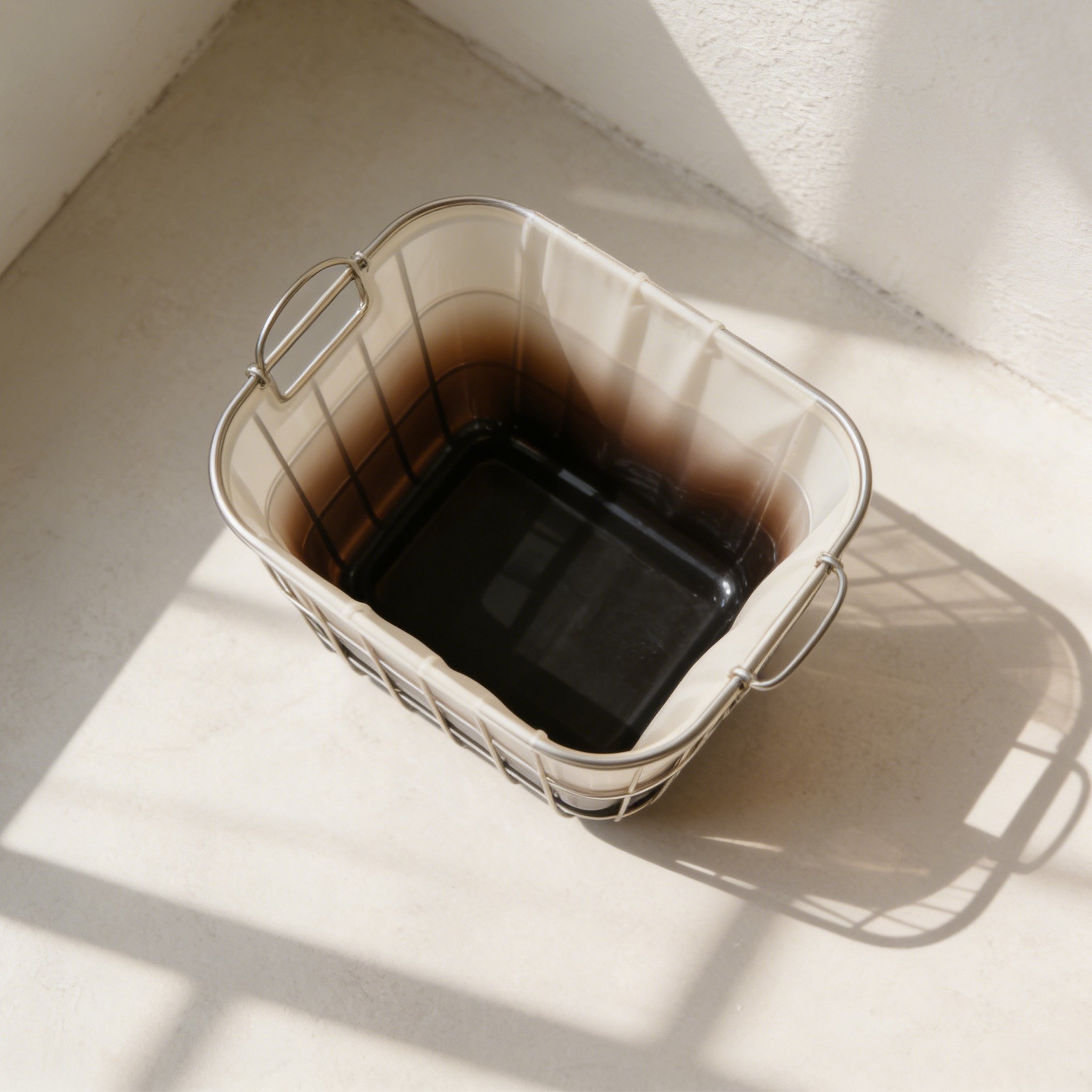 アイアンファブリック収納バスケット（3個セット）