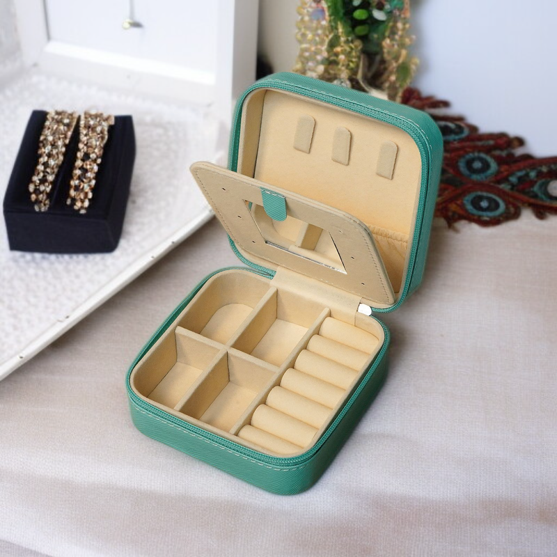 Mini-Schmuckschatulle kompakte Schmuckaufbewahrungsbox