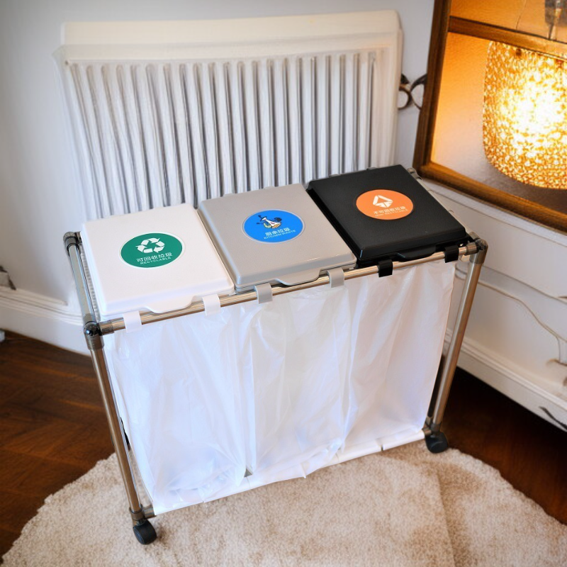 Grande poubelle multifonctionnelle pour la maison (3-4 sacs jetables, pour salon et cuisine)