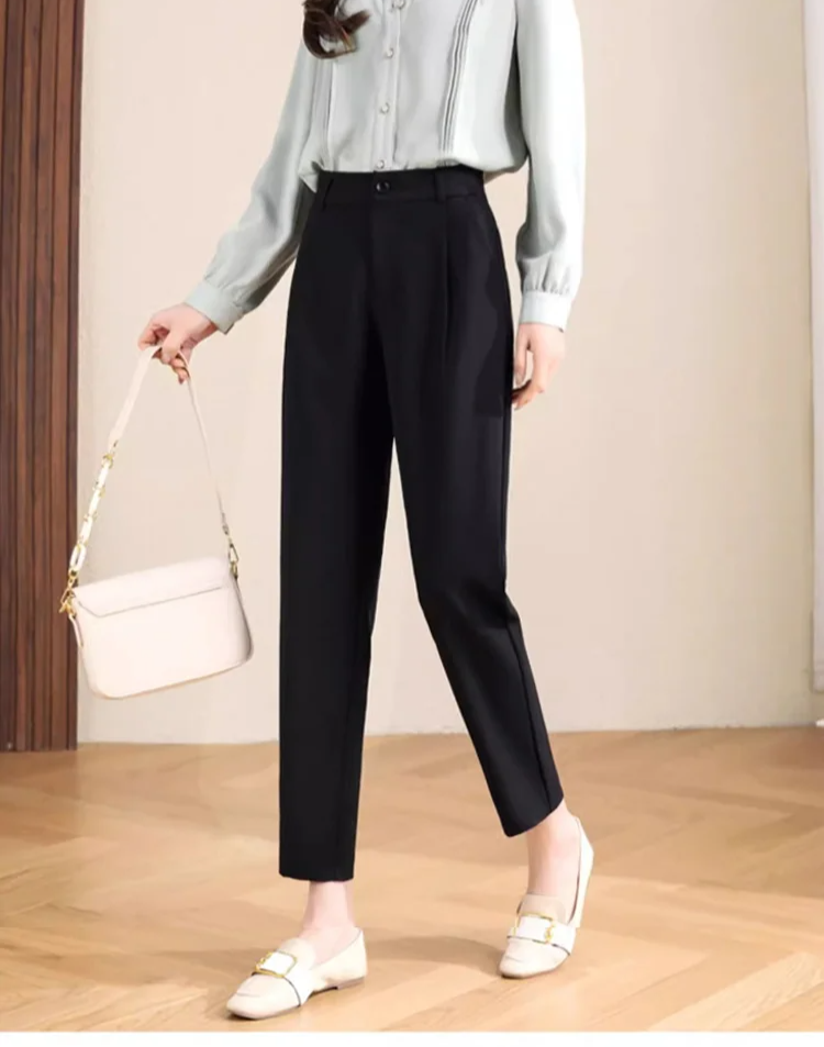 트렌디한 봄 가을 와이드 팬츠 디테일