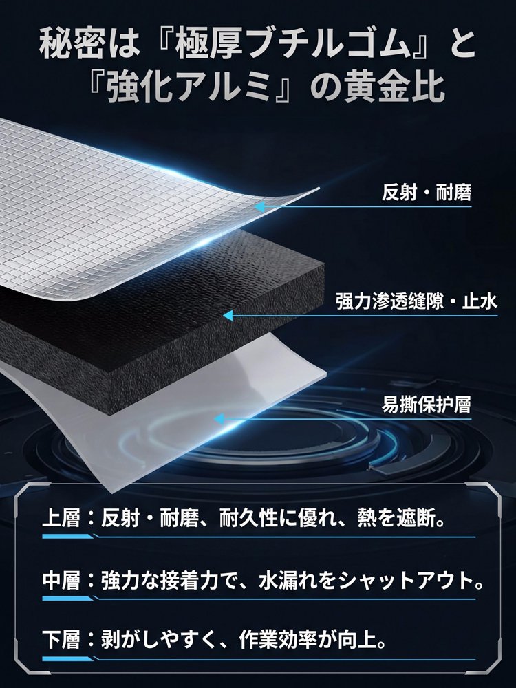 漏れ防止防水高温耐性テープ