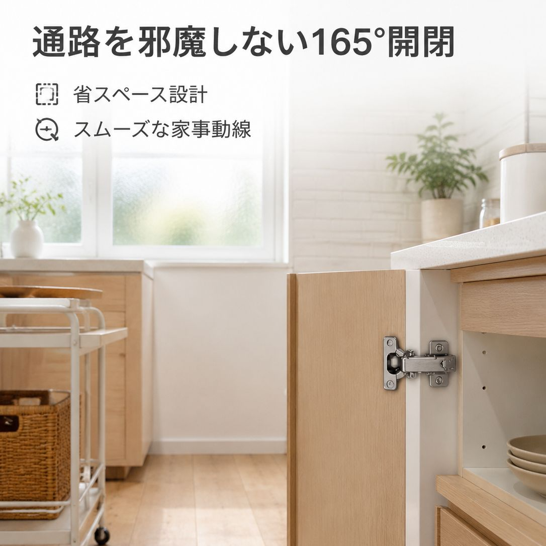 165度油圧ダンパーヒンジ