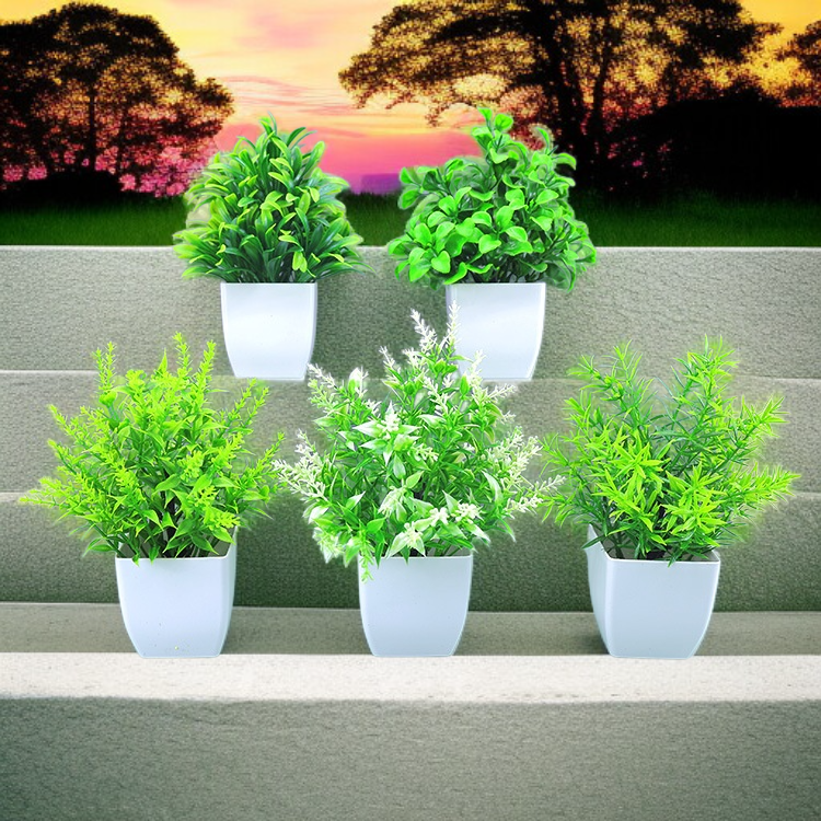 フェイクユーカリグリーン植木鉢付き