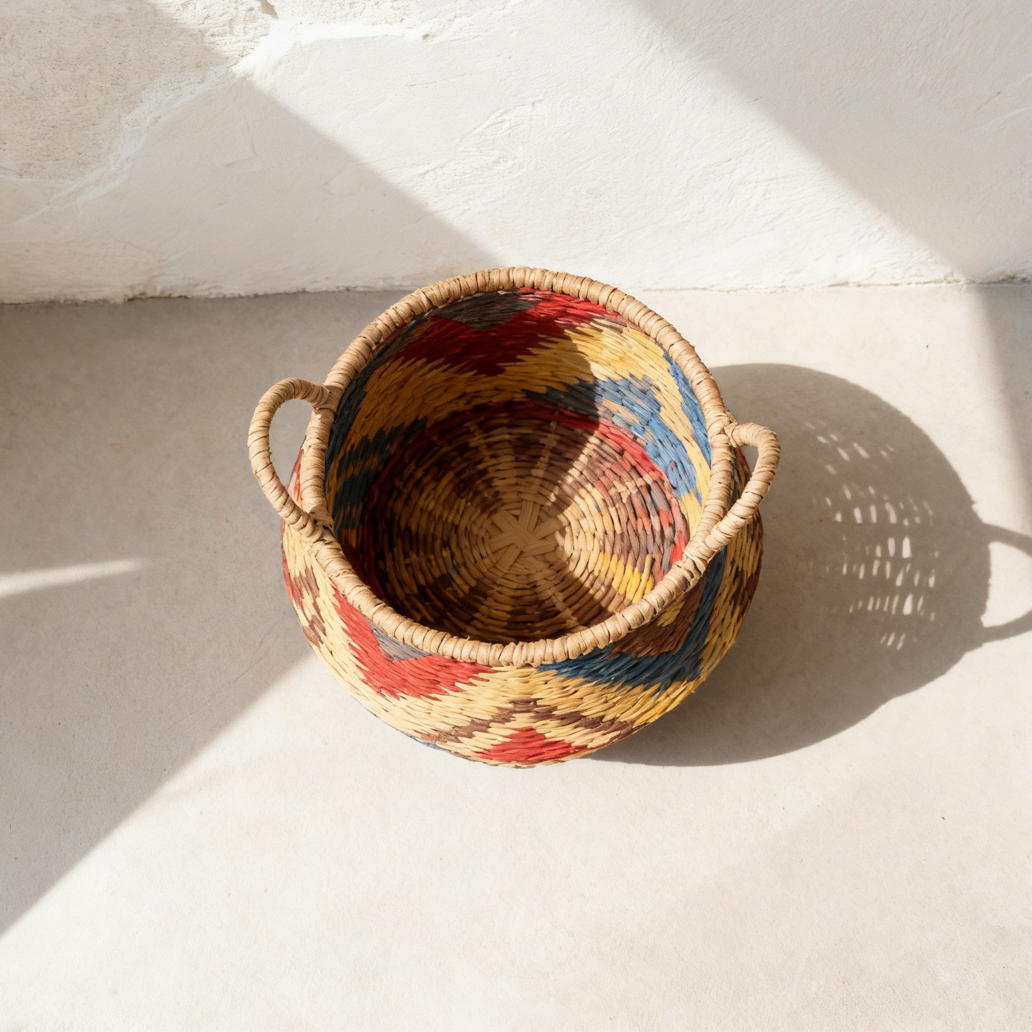 내추럴 라탄 수납 바구니 2개입