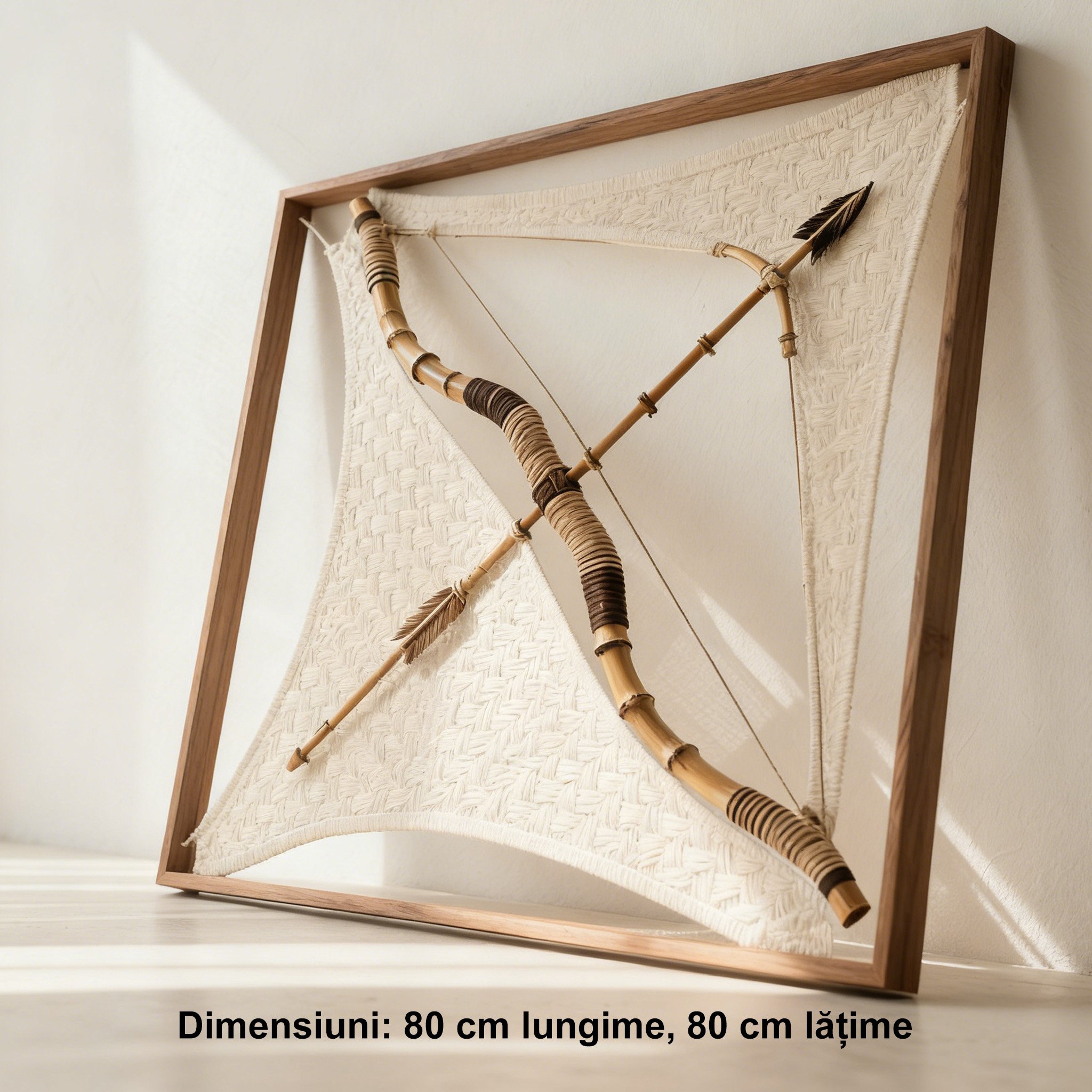 Design artistic cu arc și săgeți pentru camera de zi