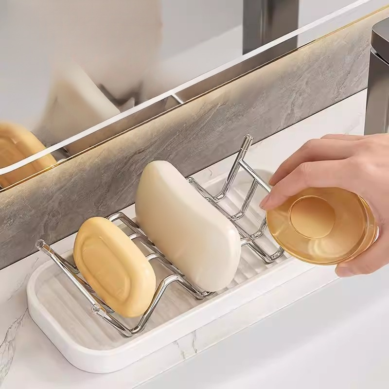 Seifenablage aus 304 Edelstahl mit Abtropfschale