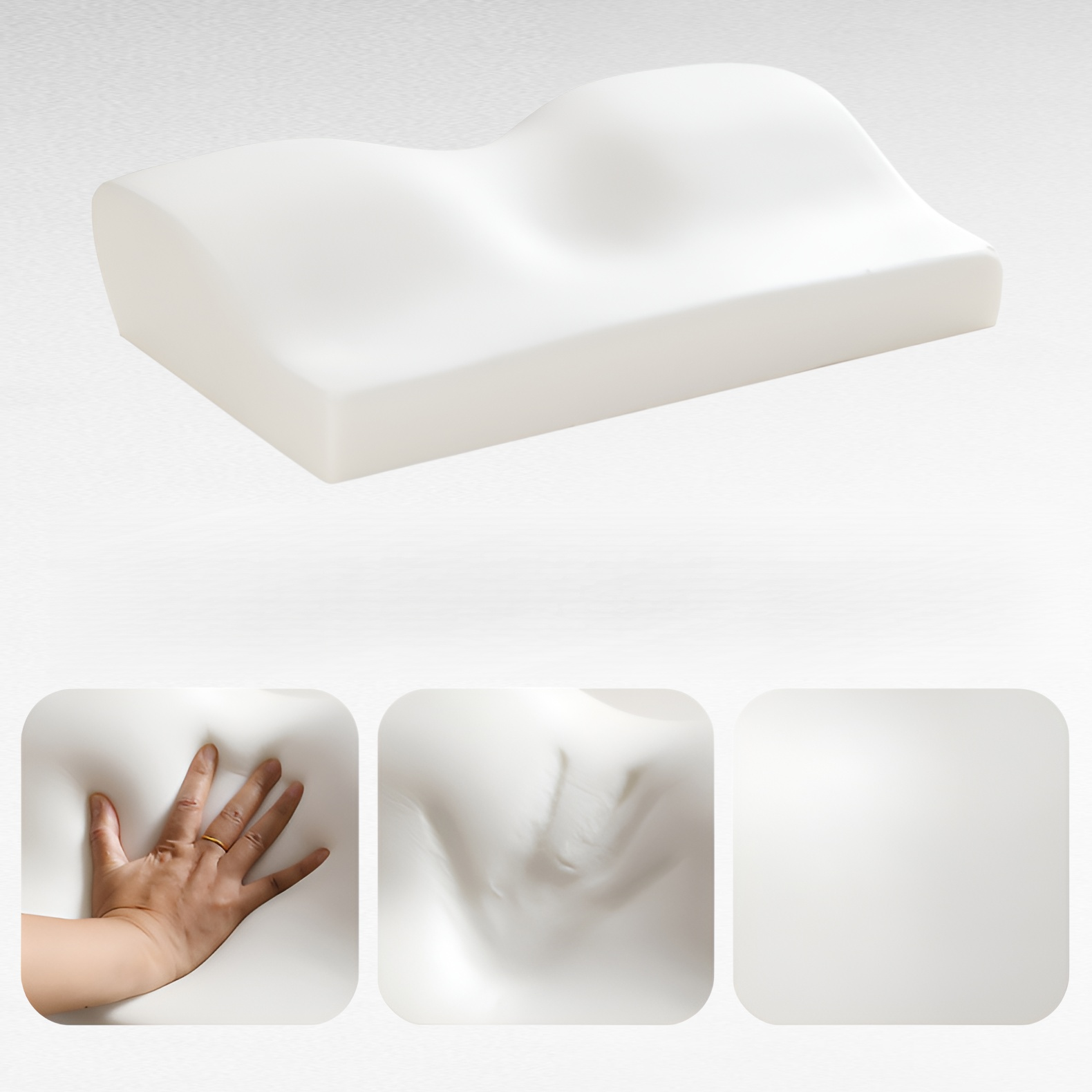 Schlafhilfe-Kissen mit Schmetterlingsform, Nackenpflege und Memory-Foam-Kern