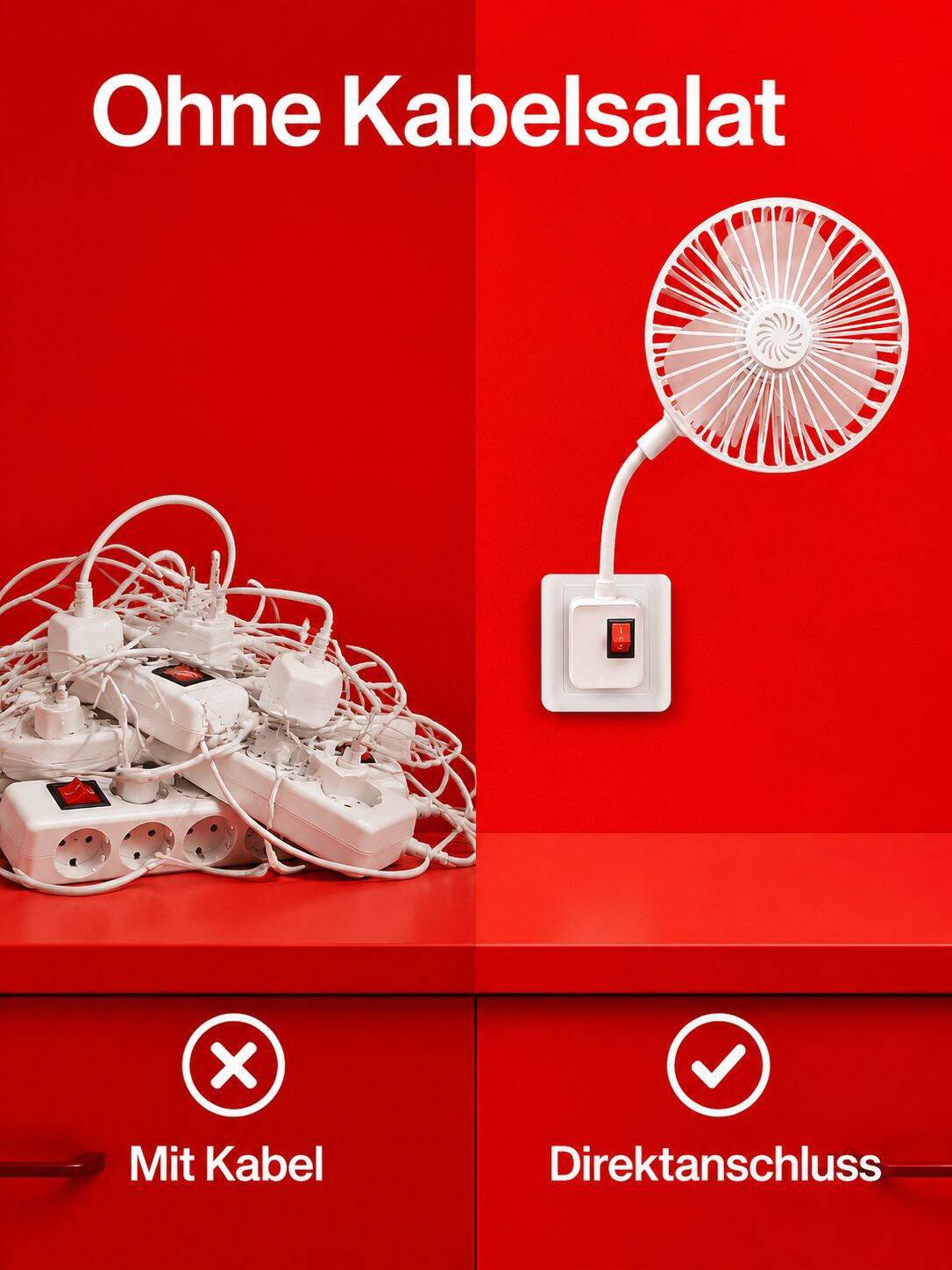 Aroma-Ventilator mit Luftbefeuchter in stilvollem Design