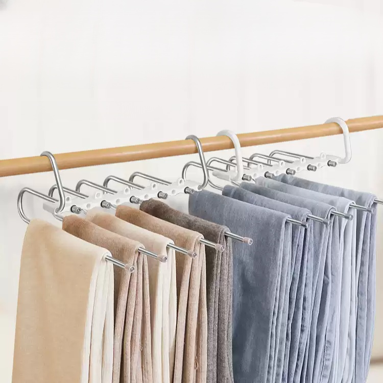 Multifunktionaler ausziehbarer Edelstahl-Hosenständer