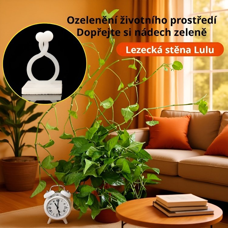 Držák na upevnění popínavých rostlin na zeď