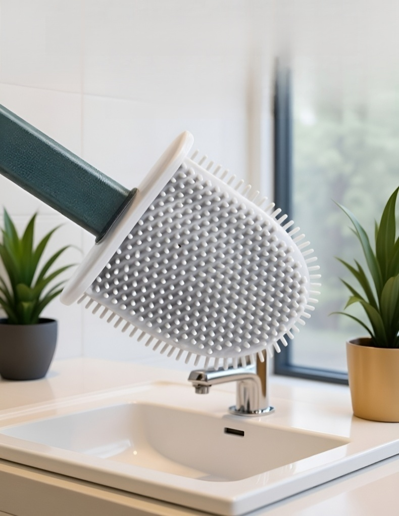 Accesorio de baño para limpieza de inodoro