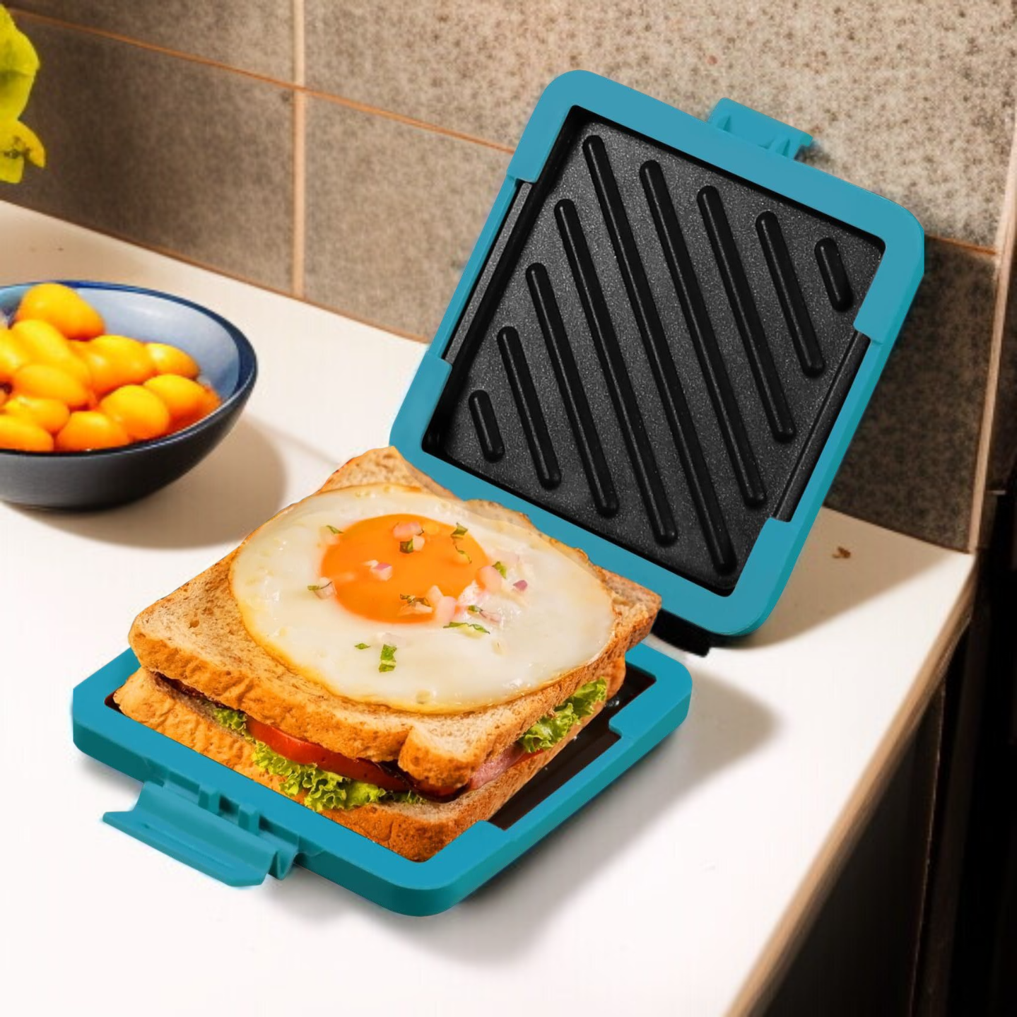 多機能サンドイッチメーカー・電子レンジ対応グリルプレート