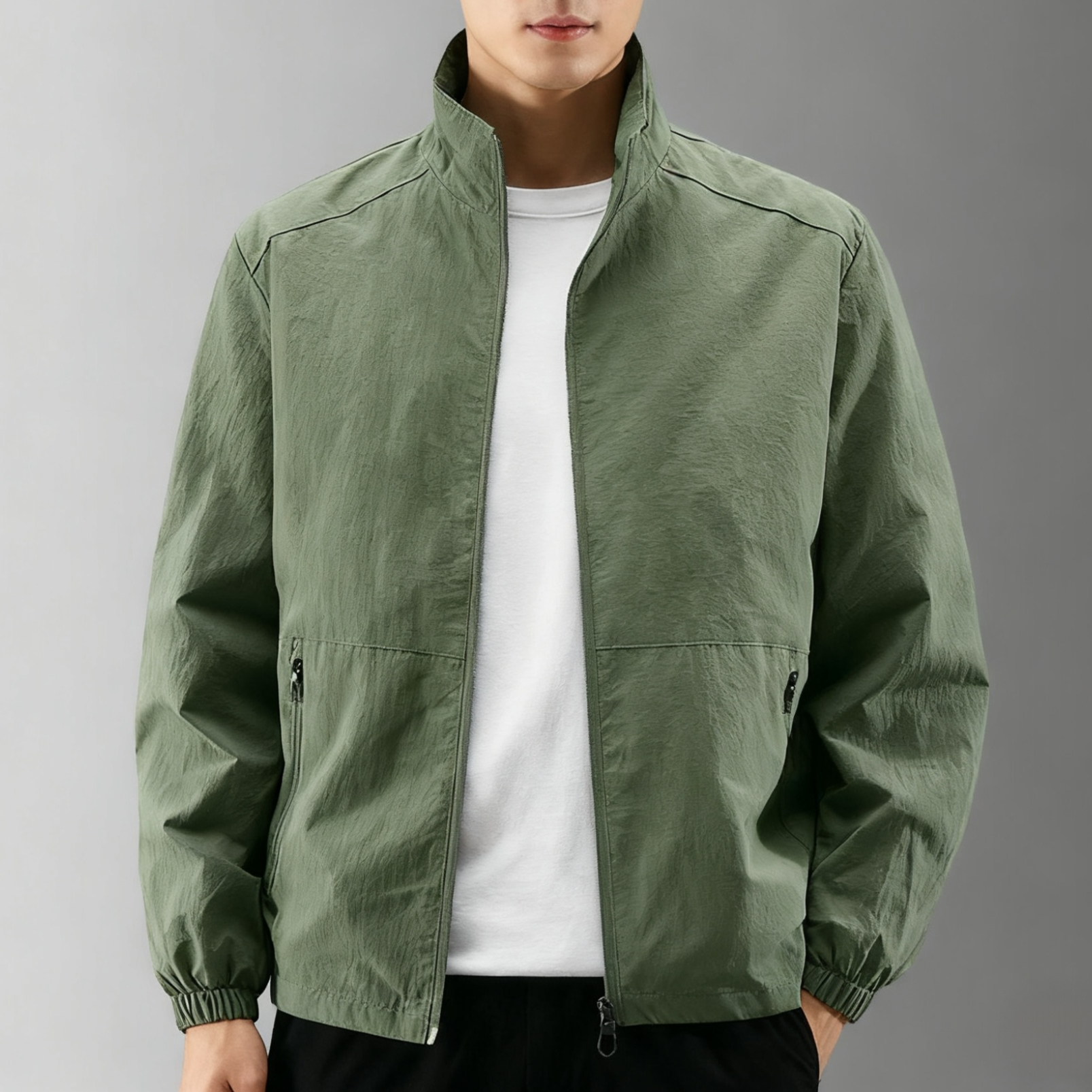 Freizeitjacke mit praktischem Reißverschluss