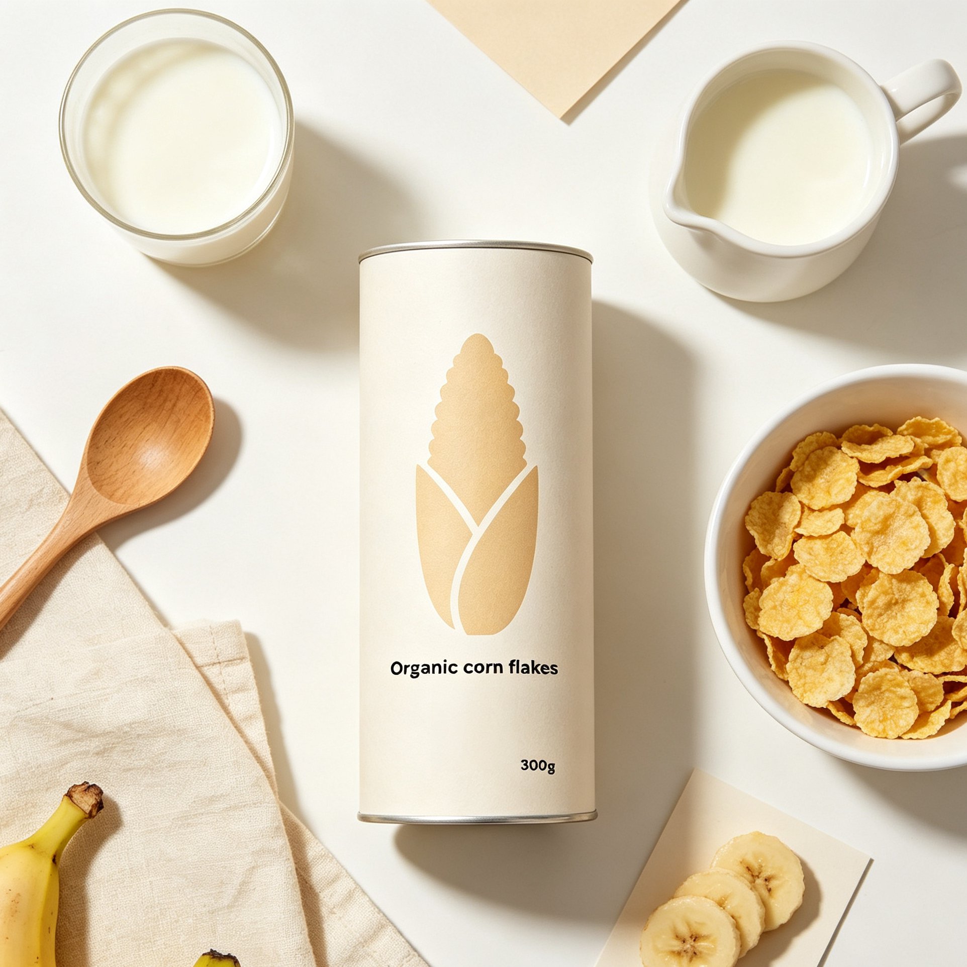 Nutritious corn flakes cereal for healthy mornings