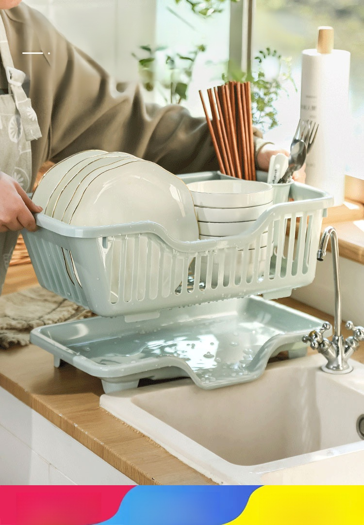 ตะกร้าหนาเก็บจานระบายน้ำ