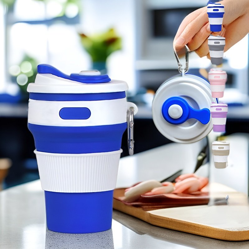 Botella de agua plegable de silicona