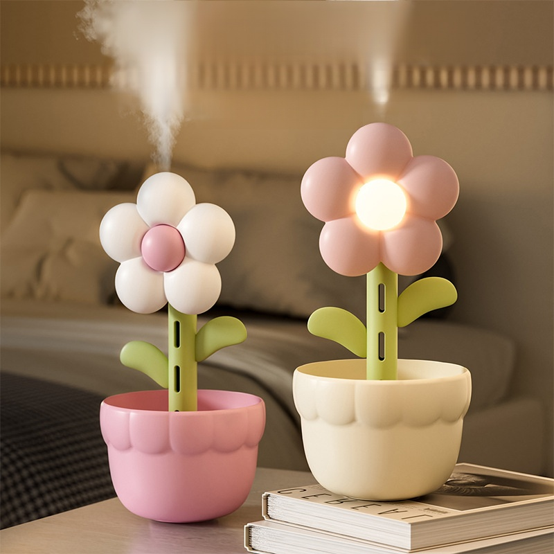 Flower ornament night light humidifier