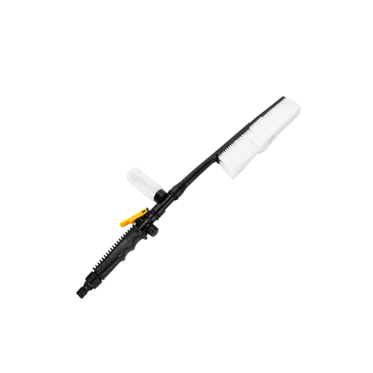 Long Handle Car Wash Brush with Water Spray, Foam, and Soft Bristles
