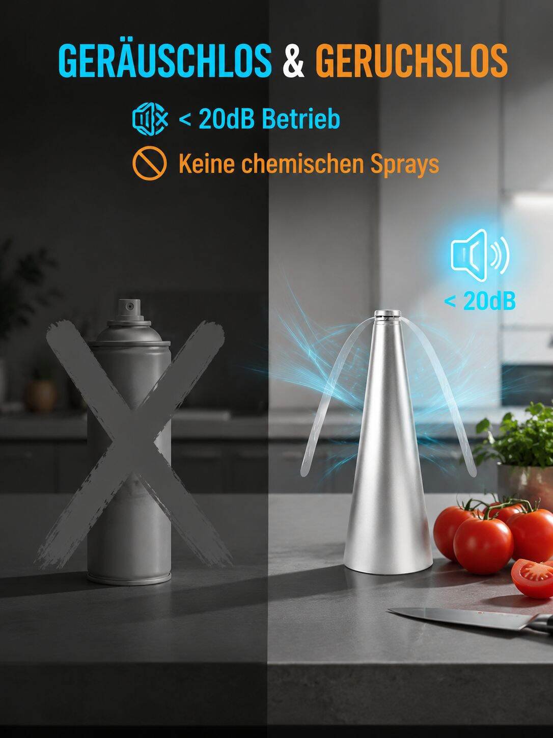 Automatischer Mücken- und Fliegenfänger mit Ventilatorflügel