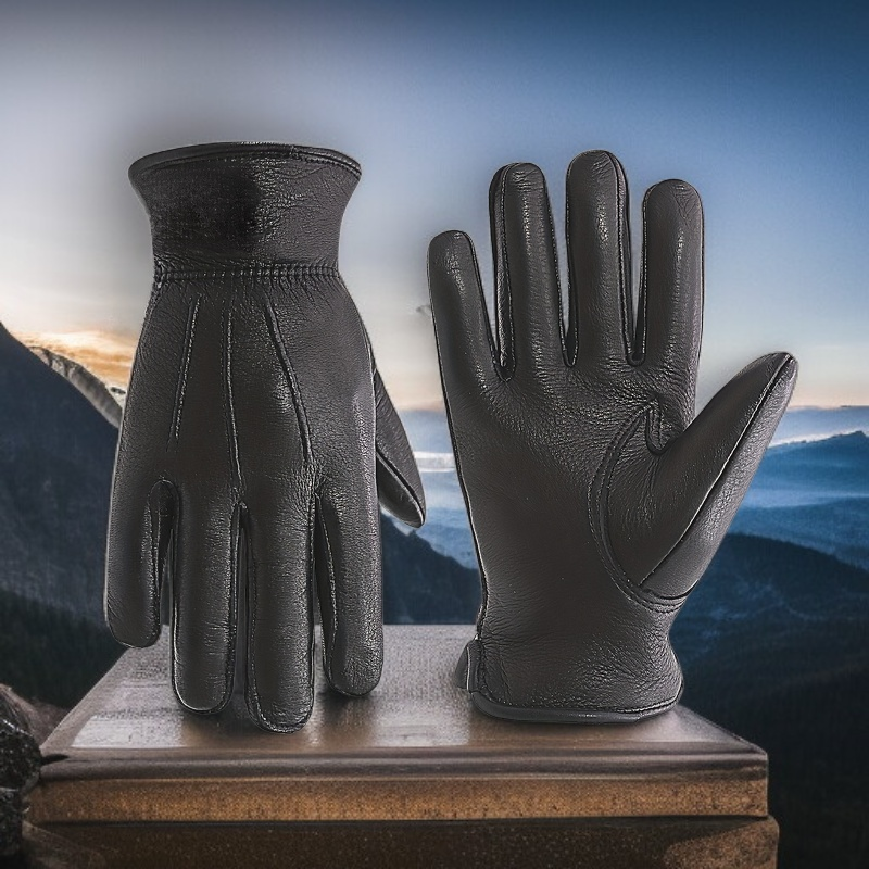 قفازات رجالية مبطنة مقاومة للرياح للأنشطة الخارجية