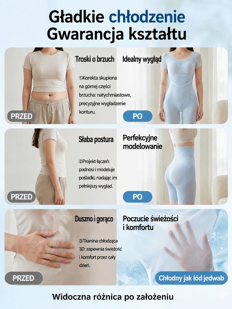 Ultrabielizna modelująca z cienkiego jedwabiu