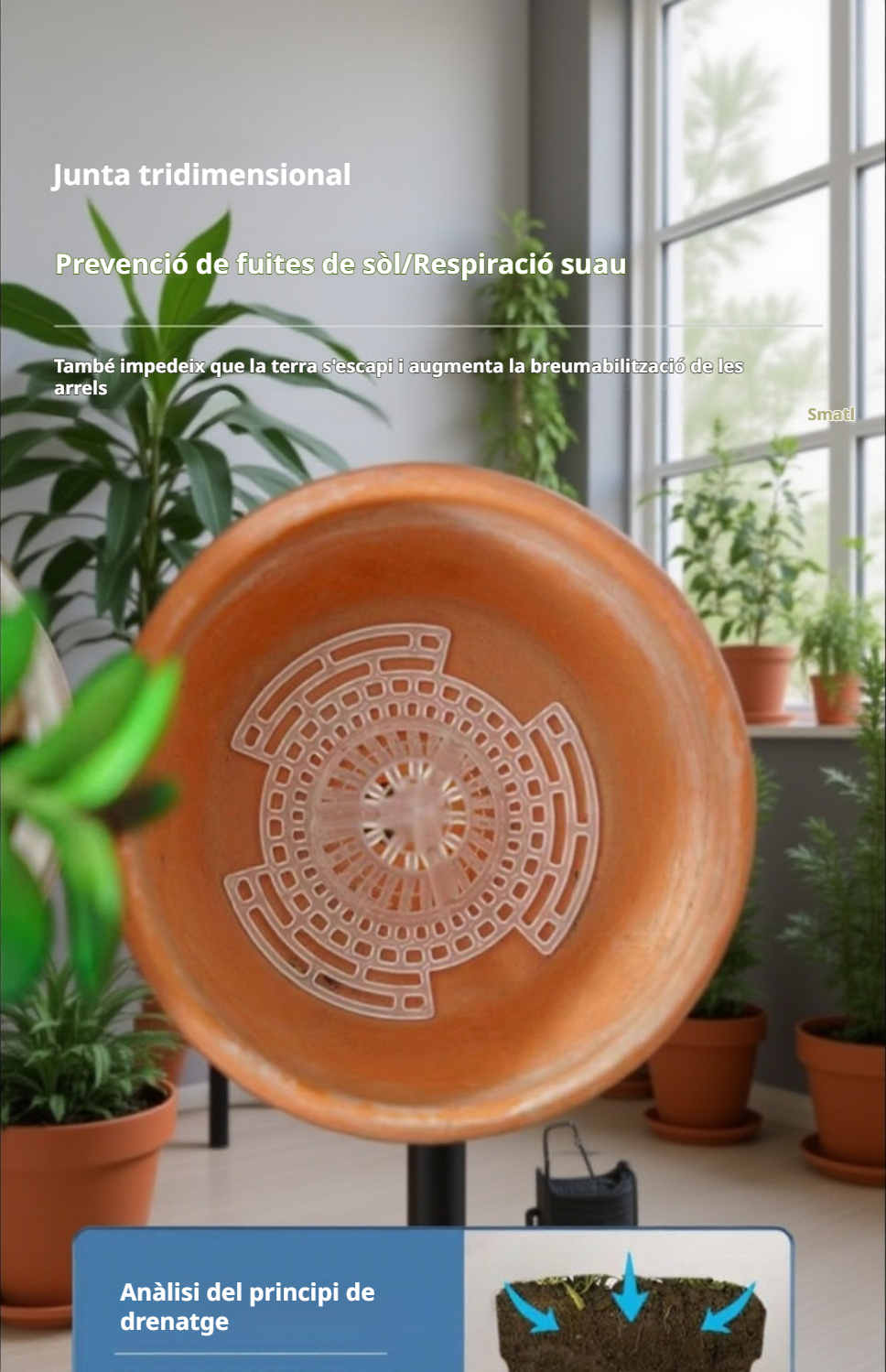 Coixinet transpirable per a drenatge eficient en tests