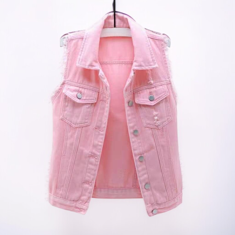 سترة جينز ملونة لربيع وصيف