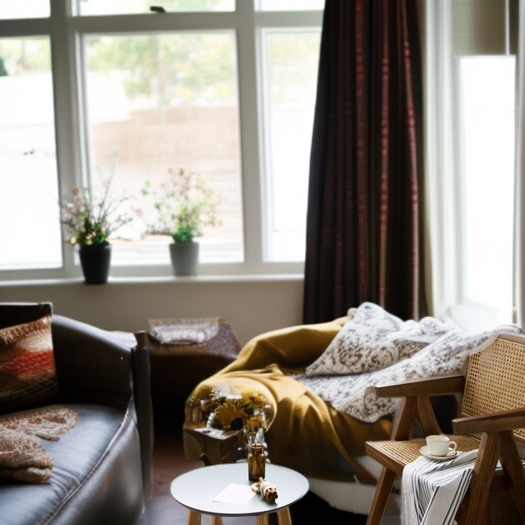 두꺼운 화이트 거실 커튼 디자인