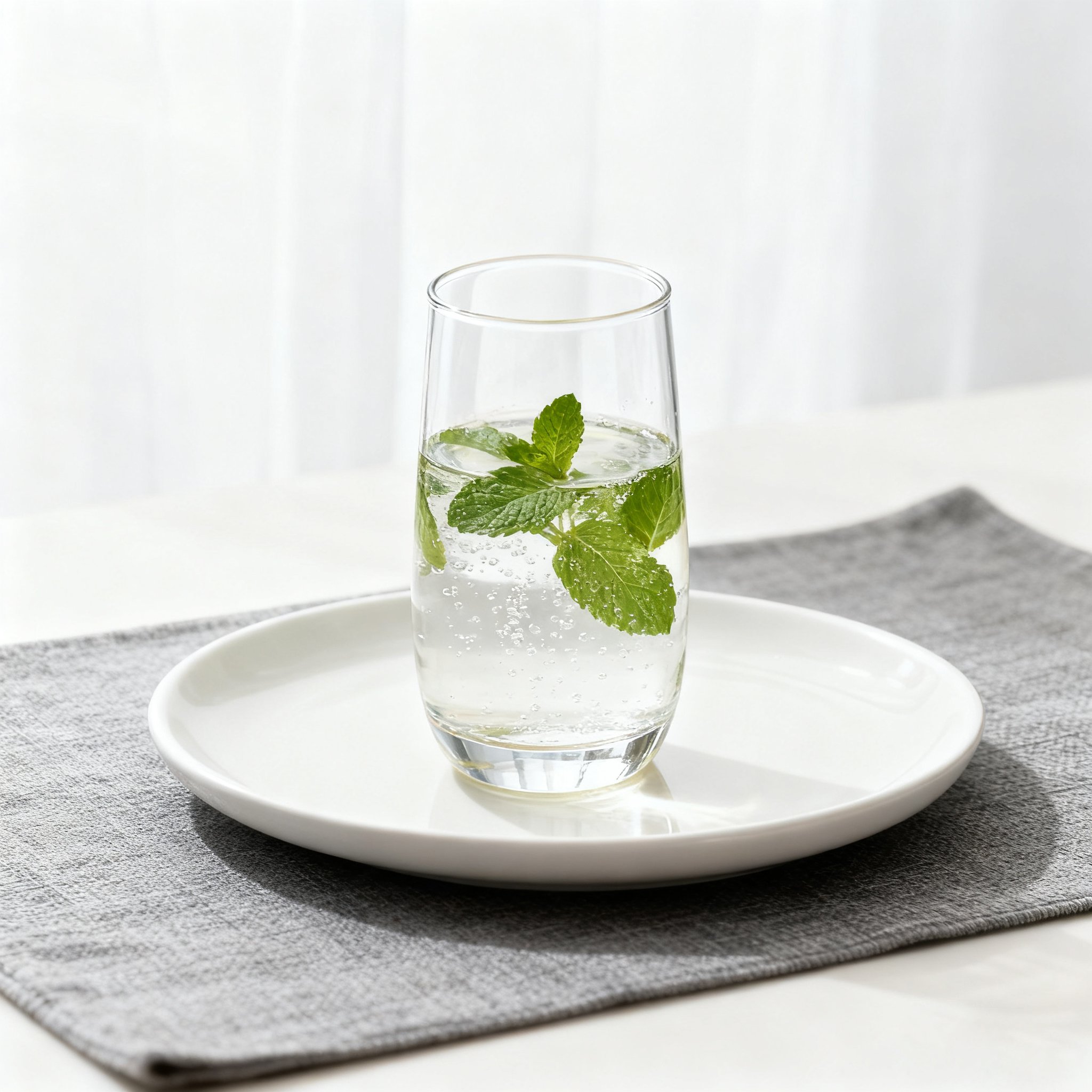 Set aus drei klaren Trinkgläsern