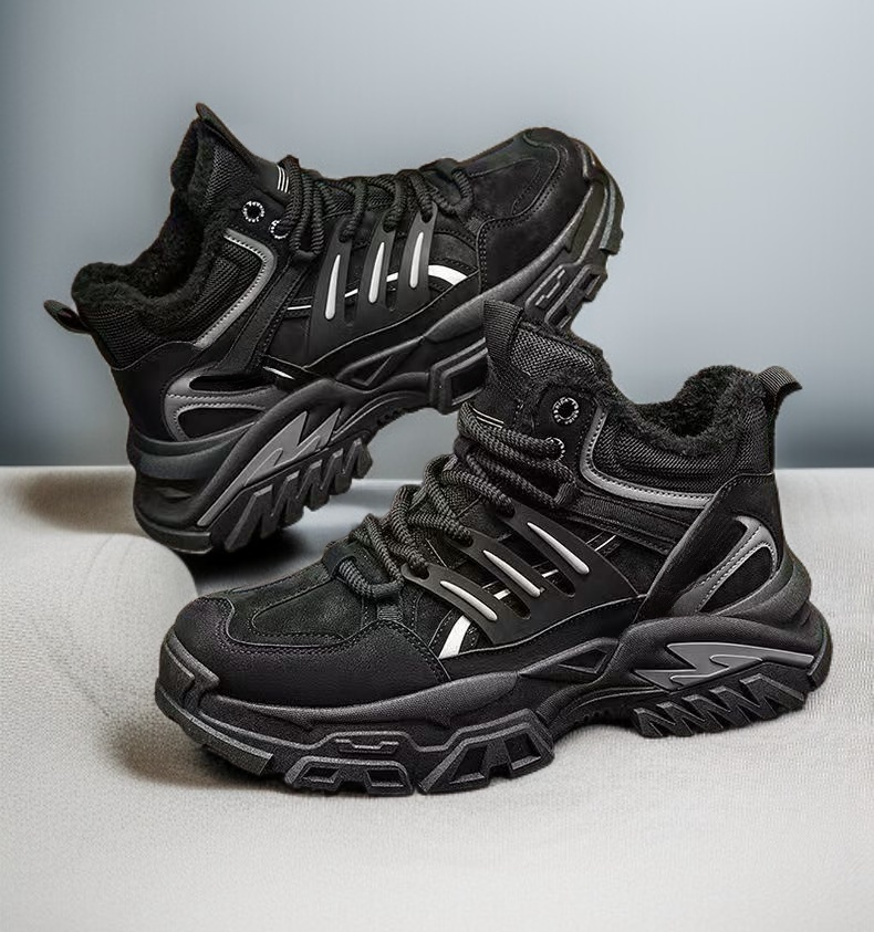 保温性抜群の加絨男性靴