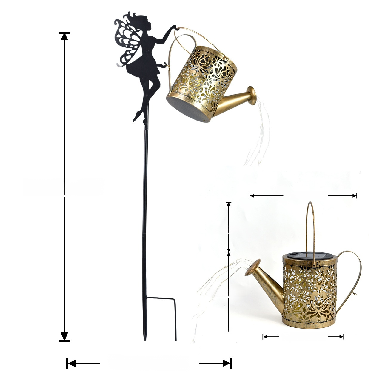 Fairy Watering Can Solar Garden Light