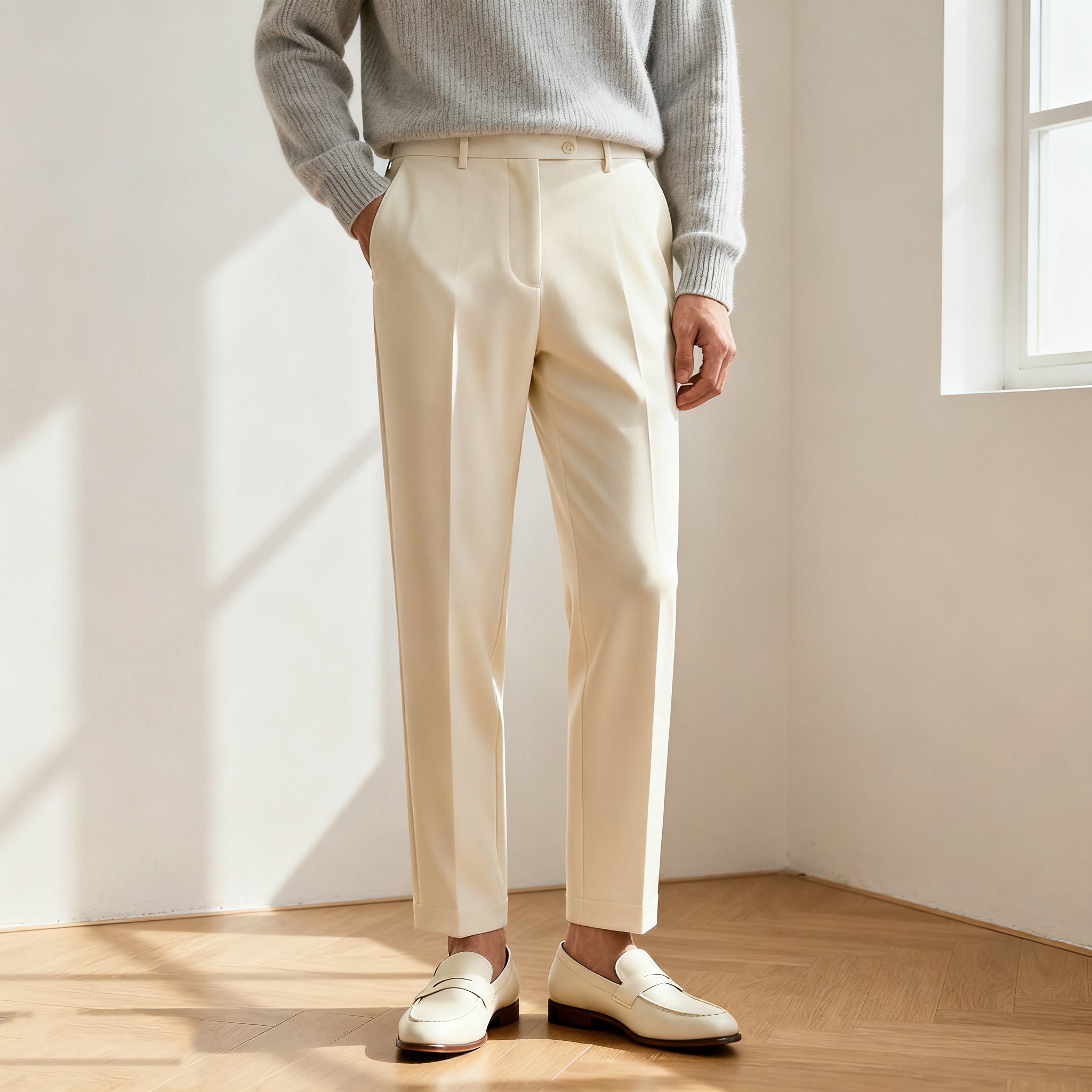  남성 신사 슬림핏 정장 바지