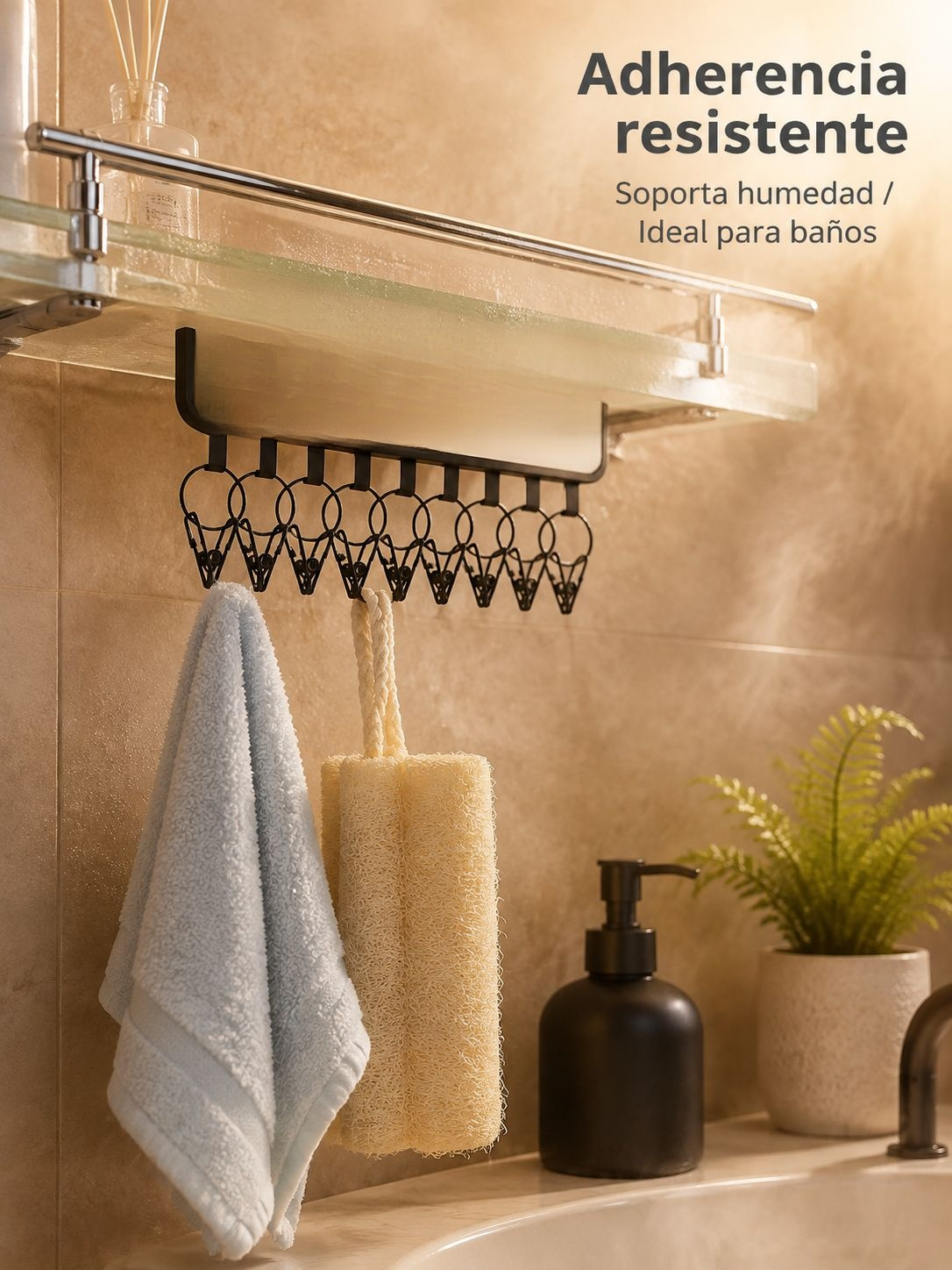Colgador multifuncional autoadhesivo para ropa