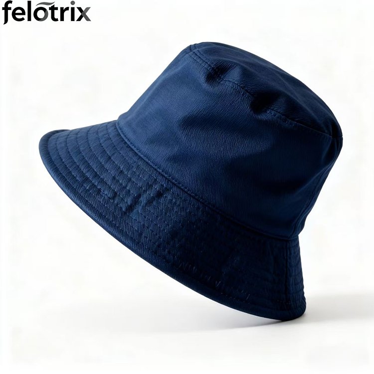 หมวกบักเก็ตยีนส์สีพื้นสไตล์เกาหลีสำหรับผู้หญิง