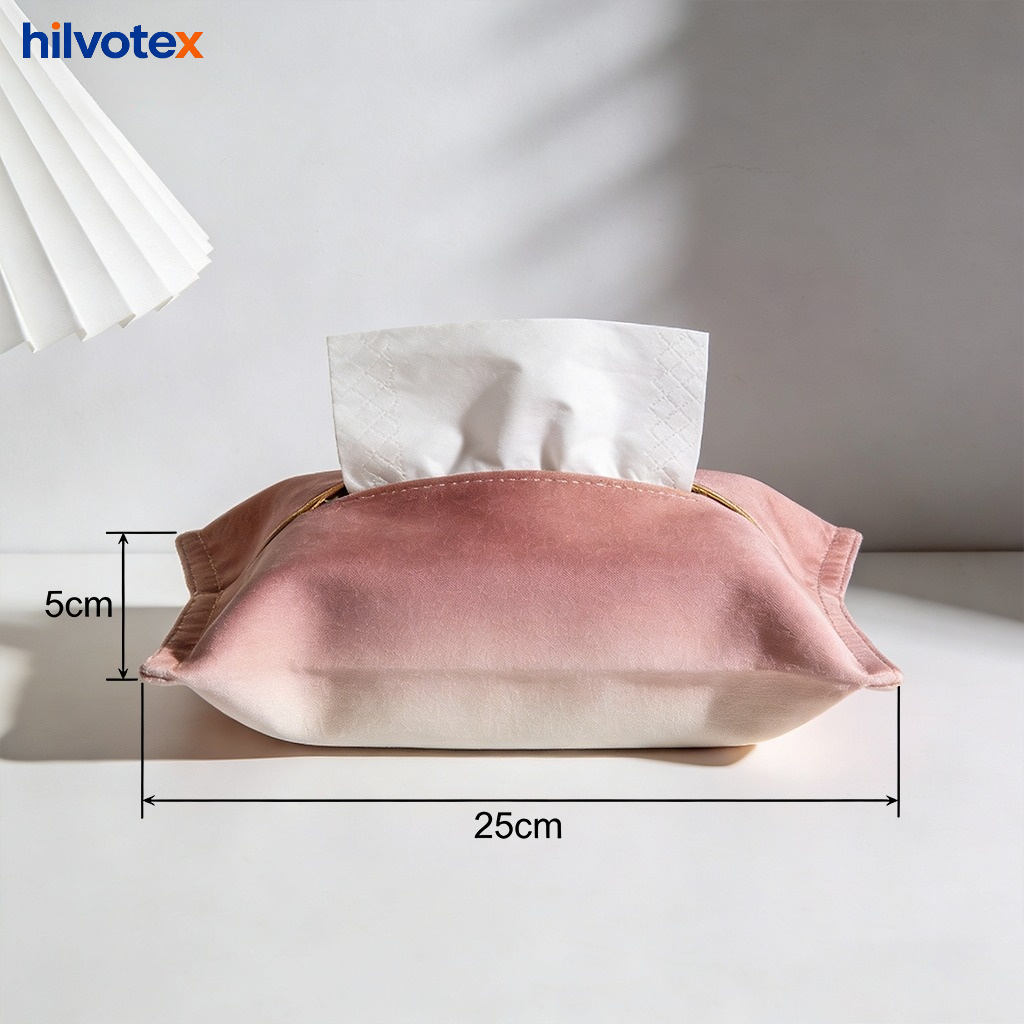 Modern fabric tissue box cover