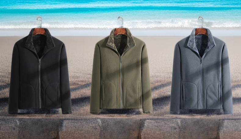 Kuschelig warme Fleecejacke mit modernem Design