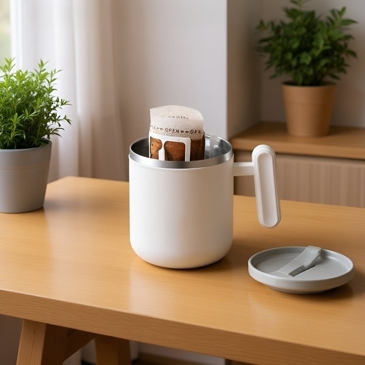 스테인리스 스틸 이중벽 단열 커피컵