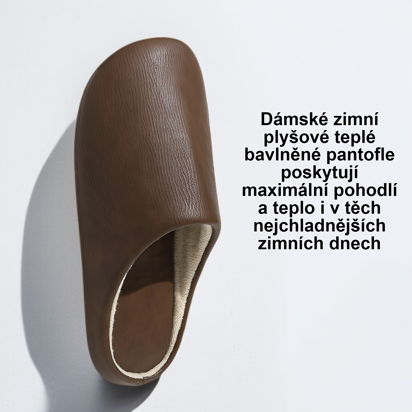 Dámské zimní plyšové teplé bavlněné pantofle