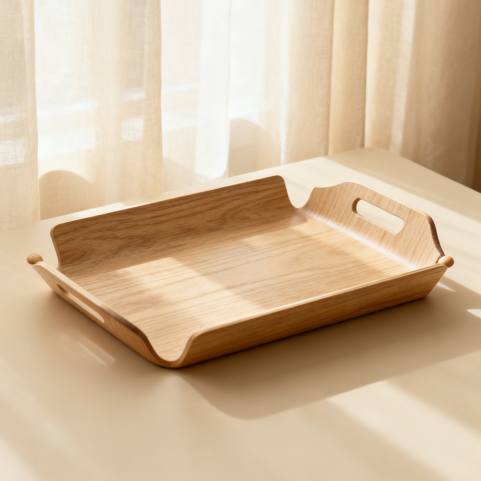 ถาดเสิร์ฟไม้สไตล์เรียบง่าย 