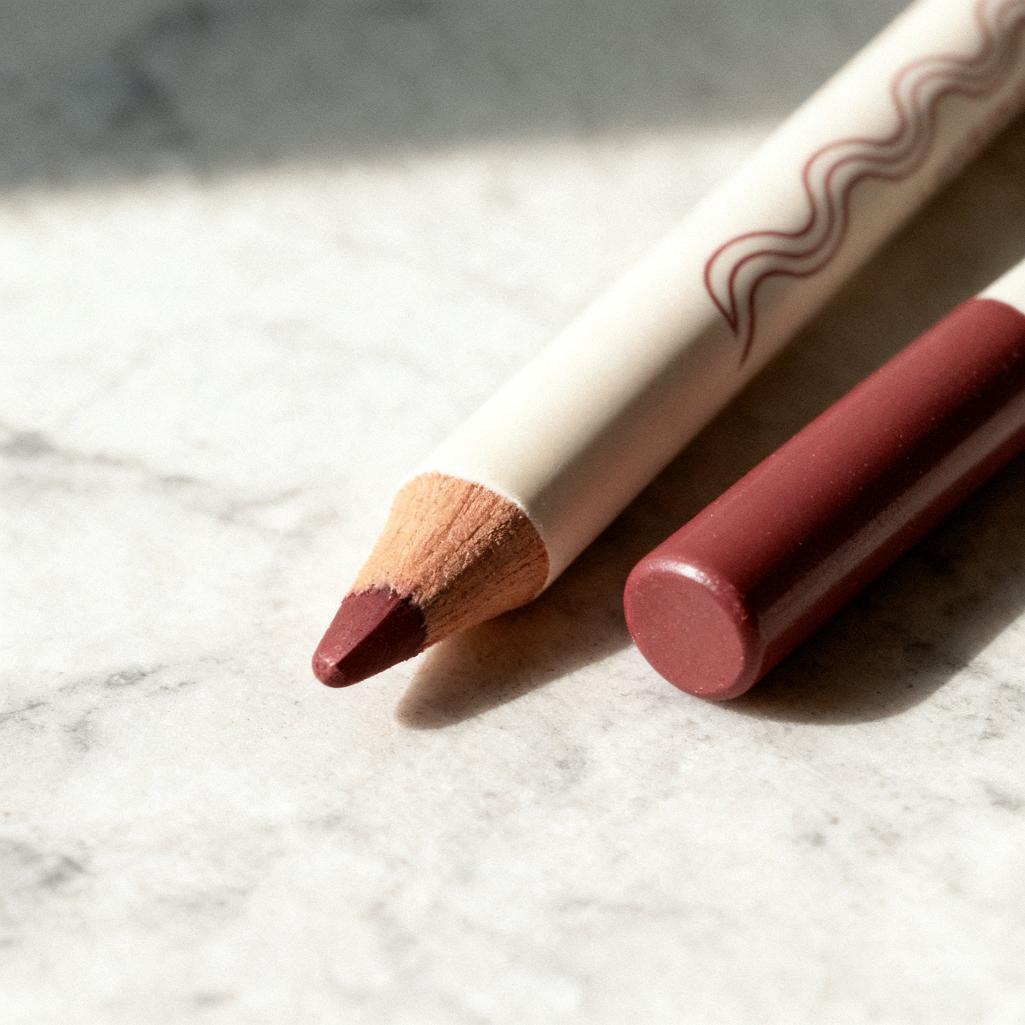 입술에 바른 매트 립 라이너 결과