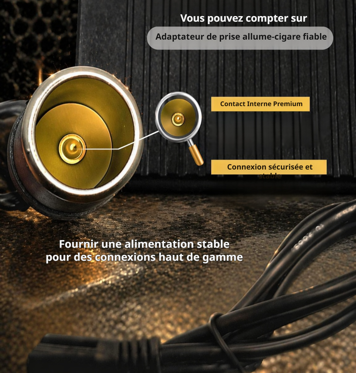 Connecteur adaptateur convertisseur AC/DC 12V 2A