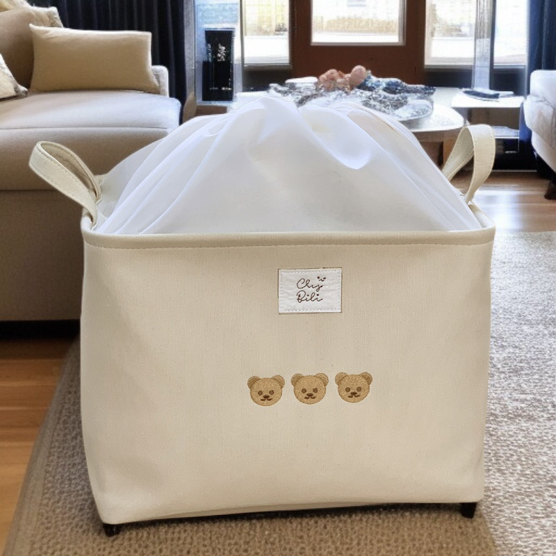 Aufbewahrungsbox aus Segeltuch mit Stoffgürtel, Spielzeug-Garderobe, Kleidung Aufbewahrungsbox