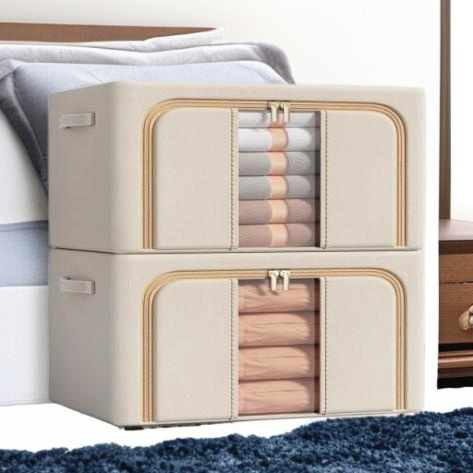 Organizador doméstico multifuncional para prendas y mantas, caja de almacenamiento para dormitorio