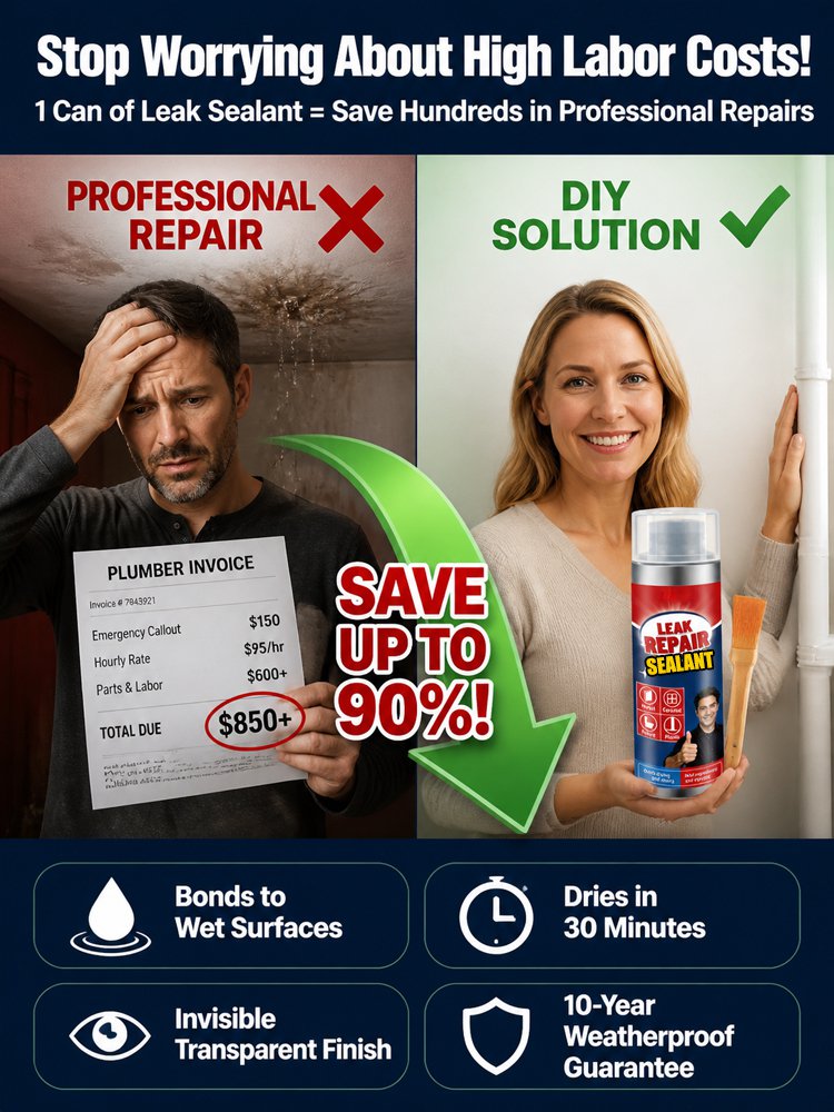 Invisible brush-applied leak sealant