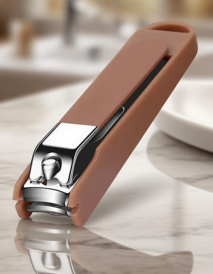 매니큐어 도구로 손톱 손질하는 장면