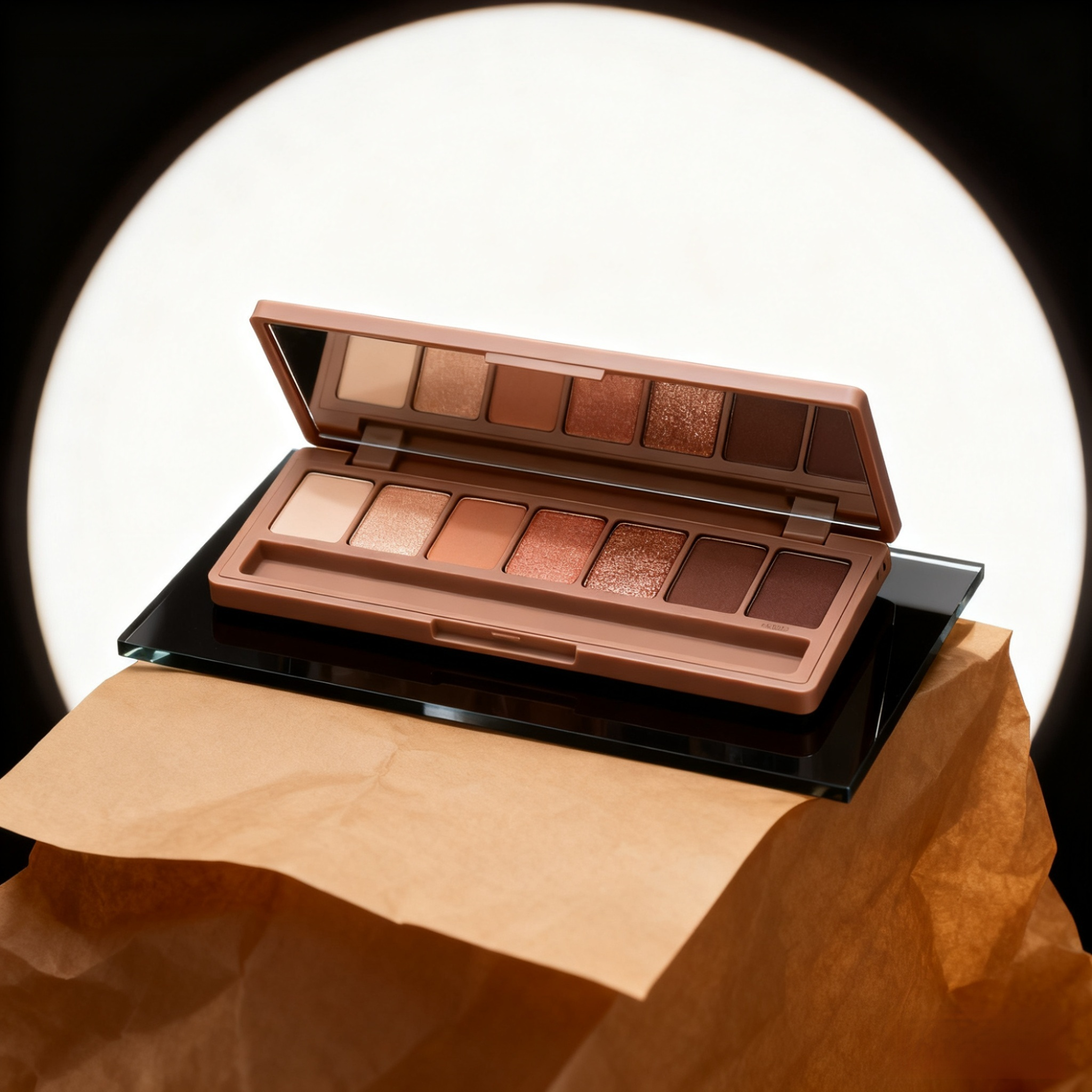 Delonira   Siebenfarbige Lidschattenpalette für leichtes Tages-Make-up, erdige Farbtöne