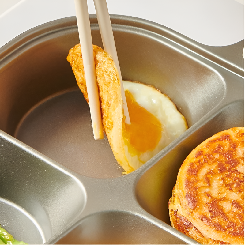  【Braten und Braten】 Haushalt 3-in-1 handgeschmiedete nicht klebende Töpfe