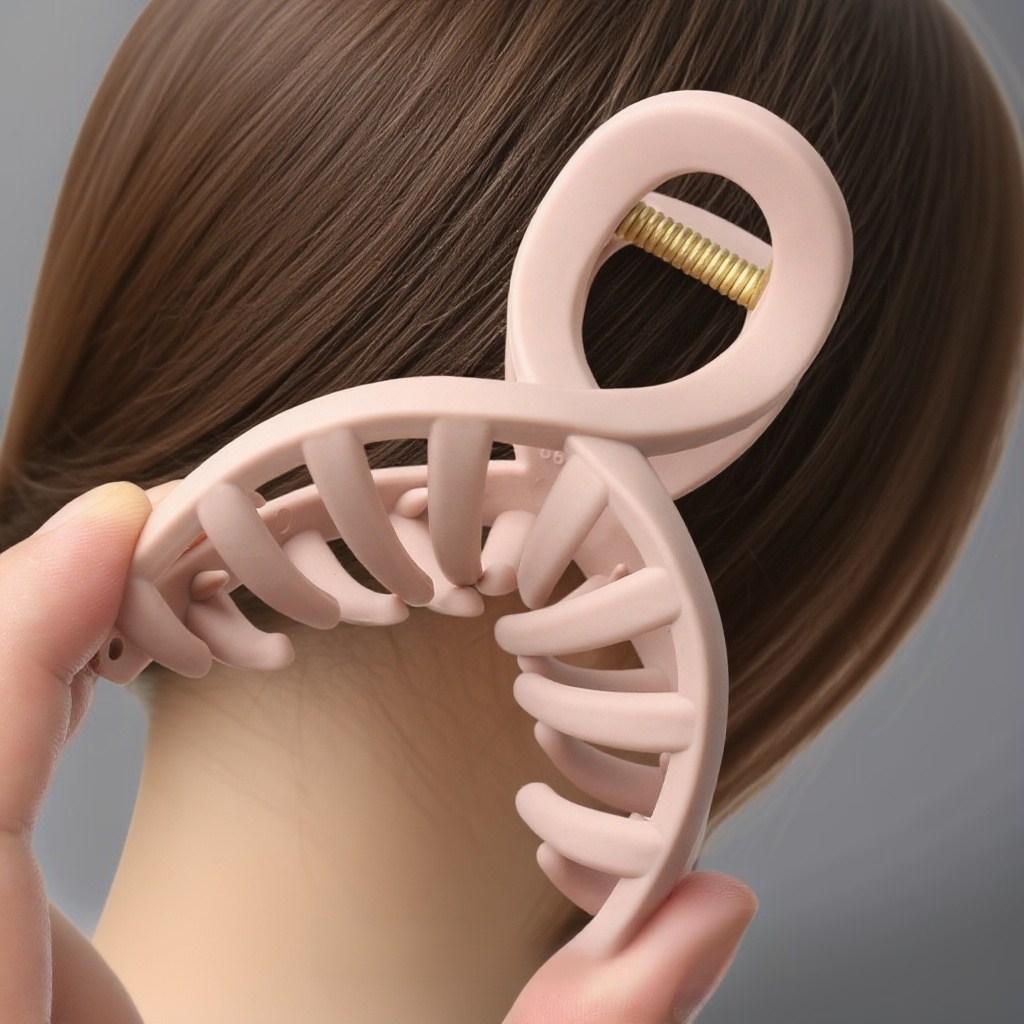 실리콘 소재로 제작된 헤어핀 근접 촬영