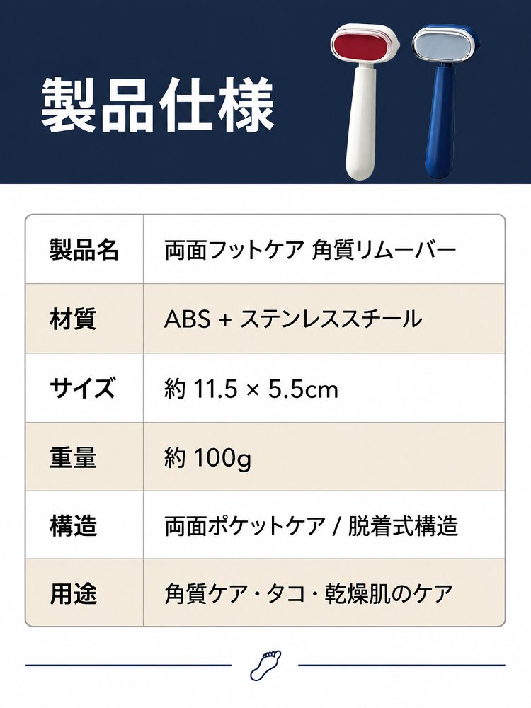 両面角質リムーバーフットケア用品